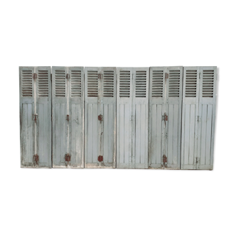 6 old double oak louvers