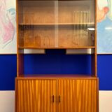 Storage cabinet with showcase of the 60s pedestal shelf