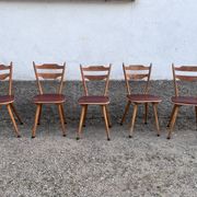 Bistro chair vintage Scandinavian brasserie colorful galette - 1950 1960