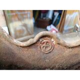 Pair of enamelled cast iron planters from 1900 from Charleville-Mézières