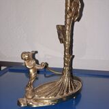 Brass art deco lamp  with putti