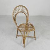 Bamboo chair, dining table chair, 1950s