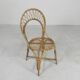 Chaise en bambou, chaise de table de salle à manger, années 1950