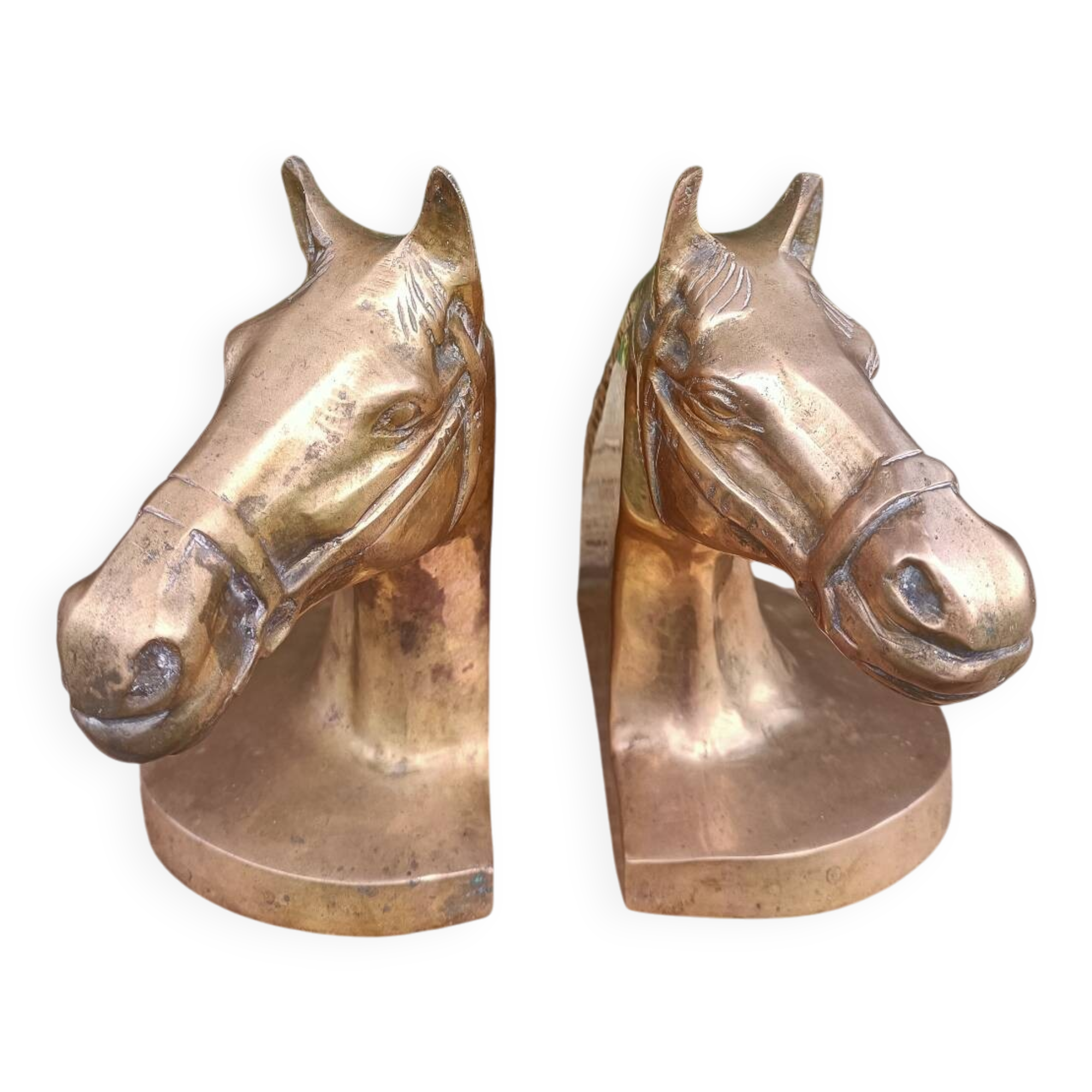 Serres Livres Laiton Cheval Vintage