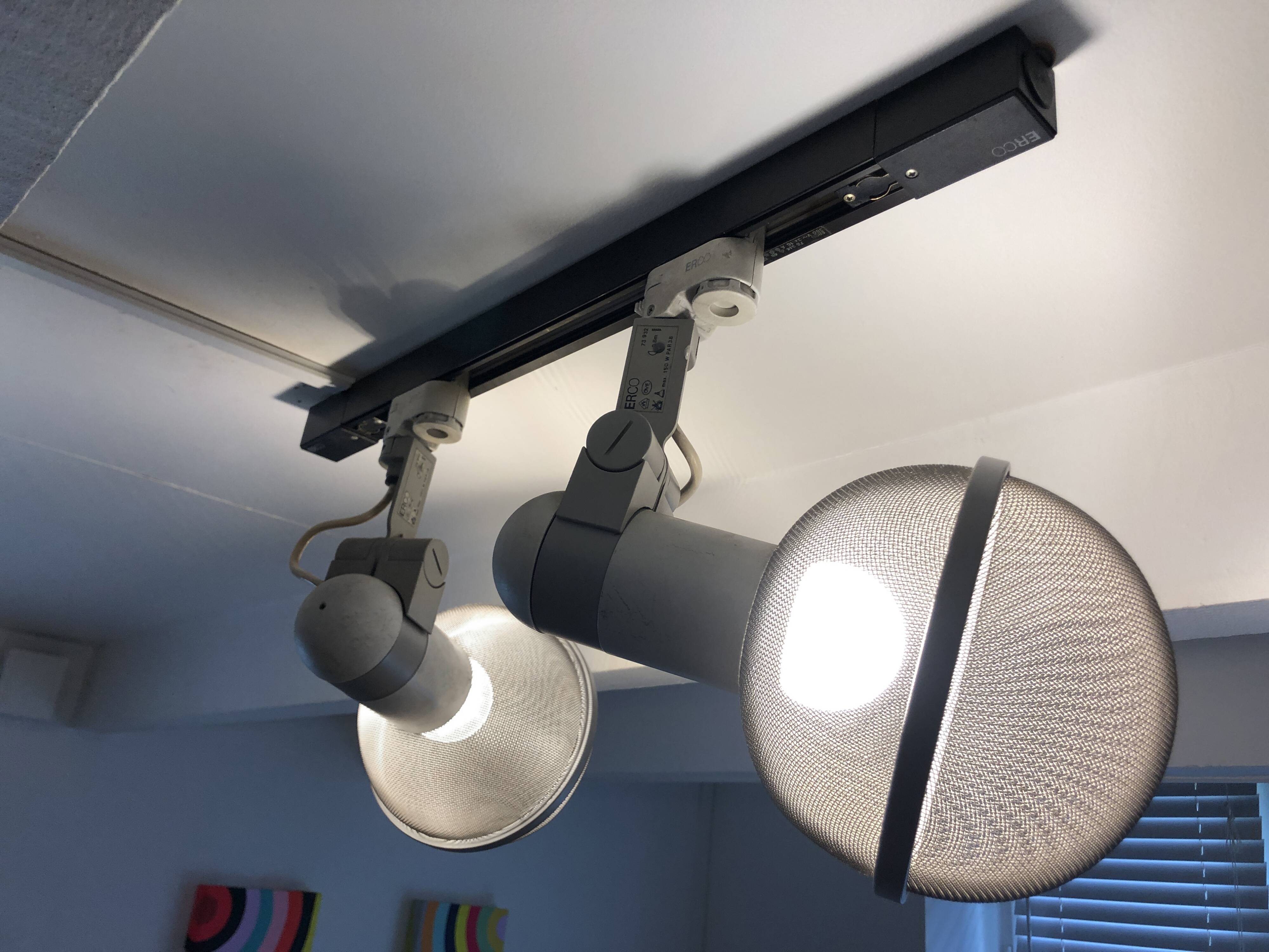 Vintage Track Ceiling Light • Micro Pin Spots • Erco • 1975