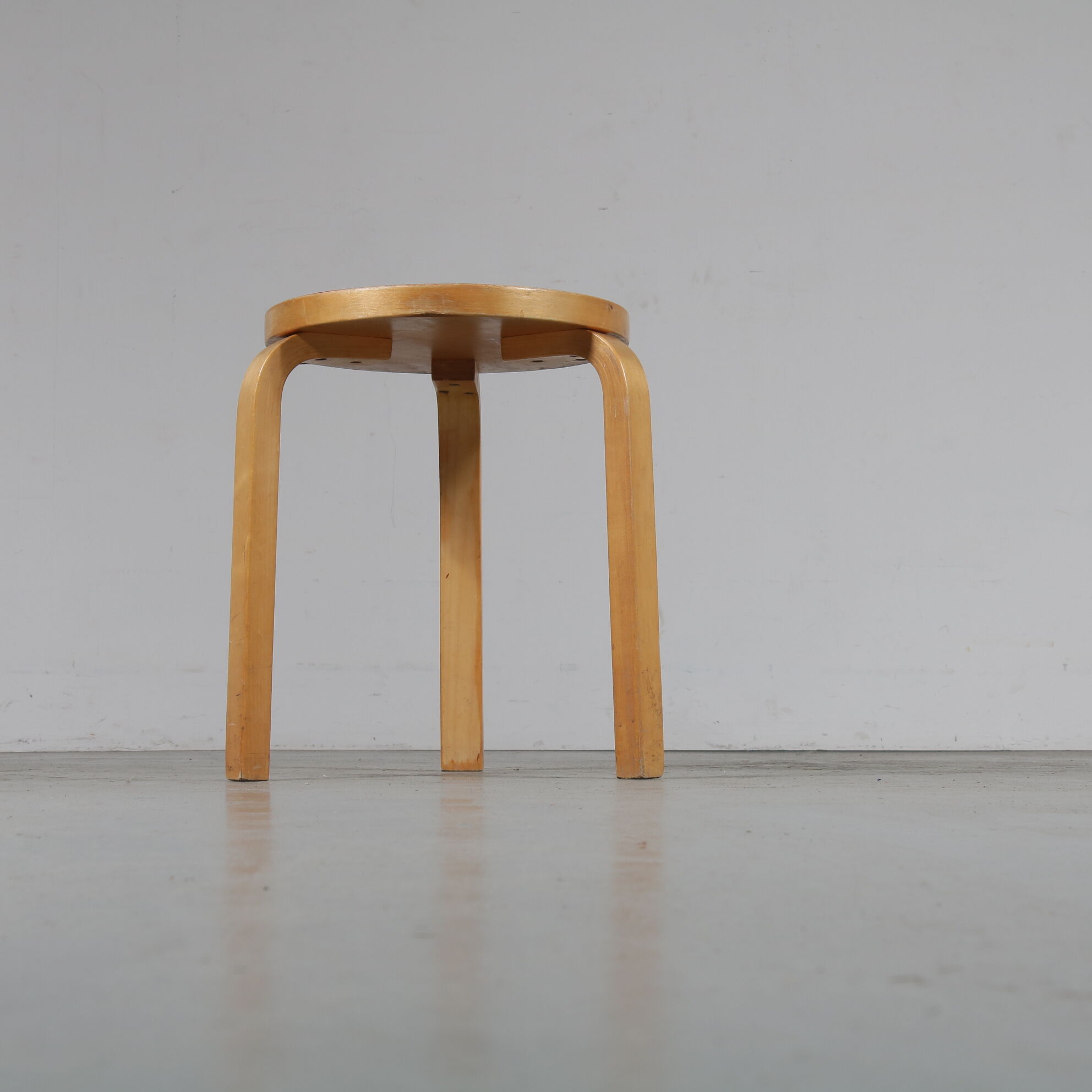 Birch stoo by Alvar Aalto, manufactured by Artek in Finland 1950