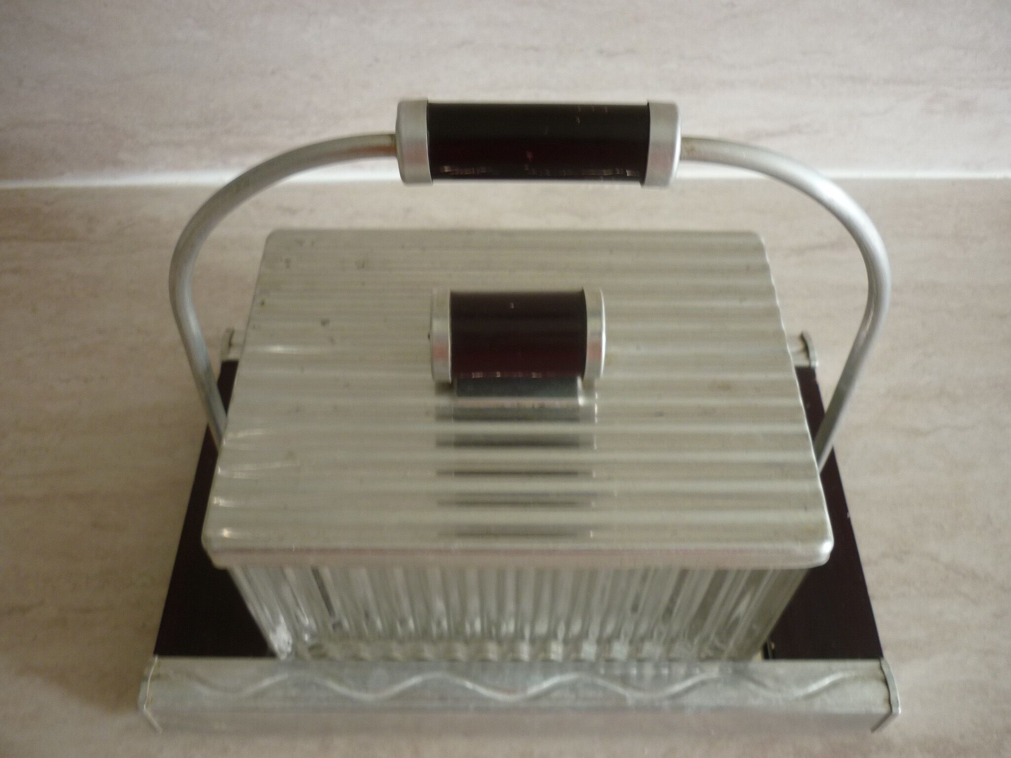 Bonbonnière on art deco mirror tray 1930