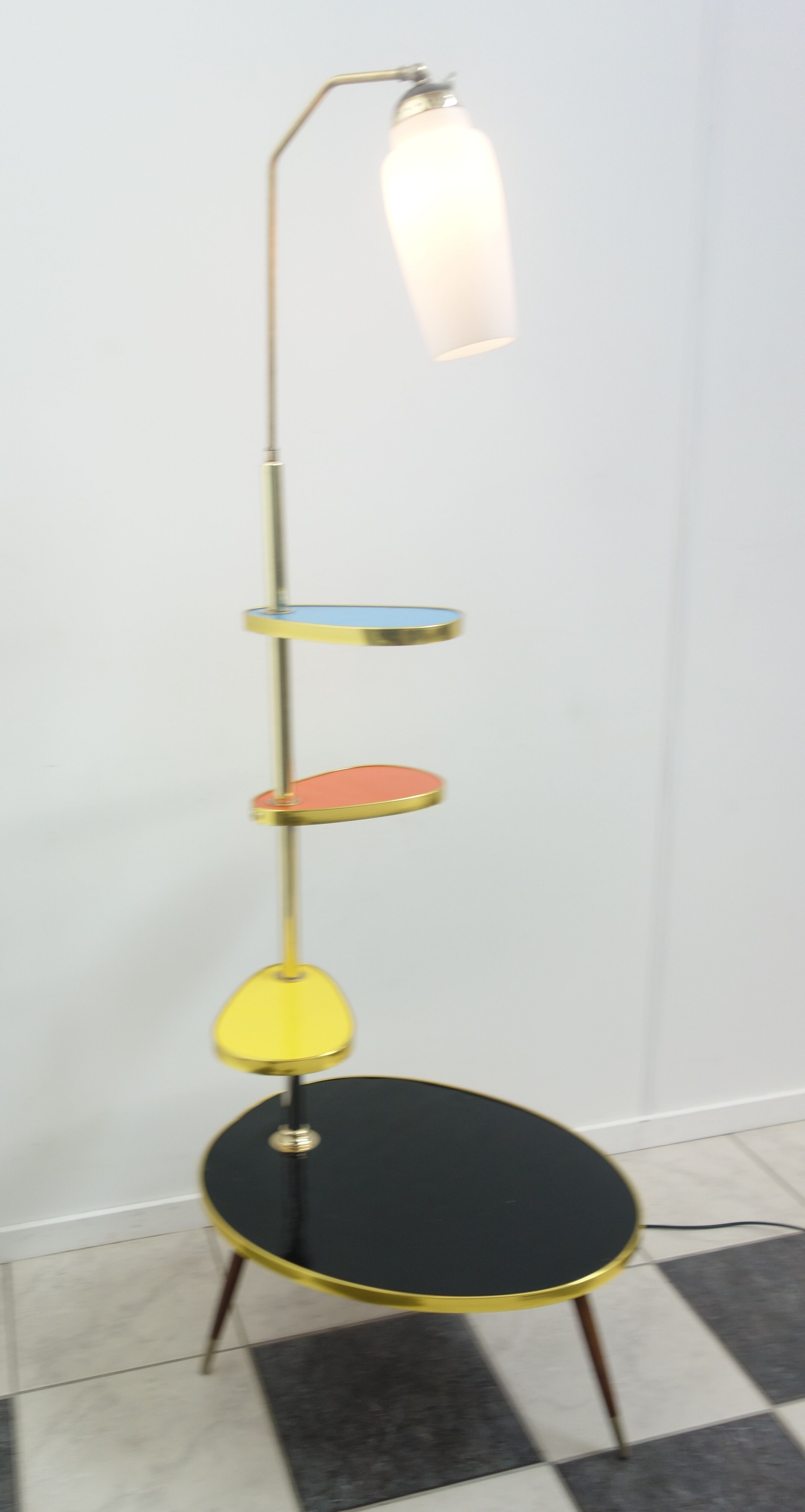 Floor lamp with plats table 1960