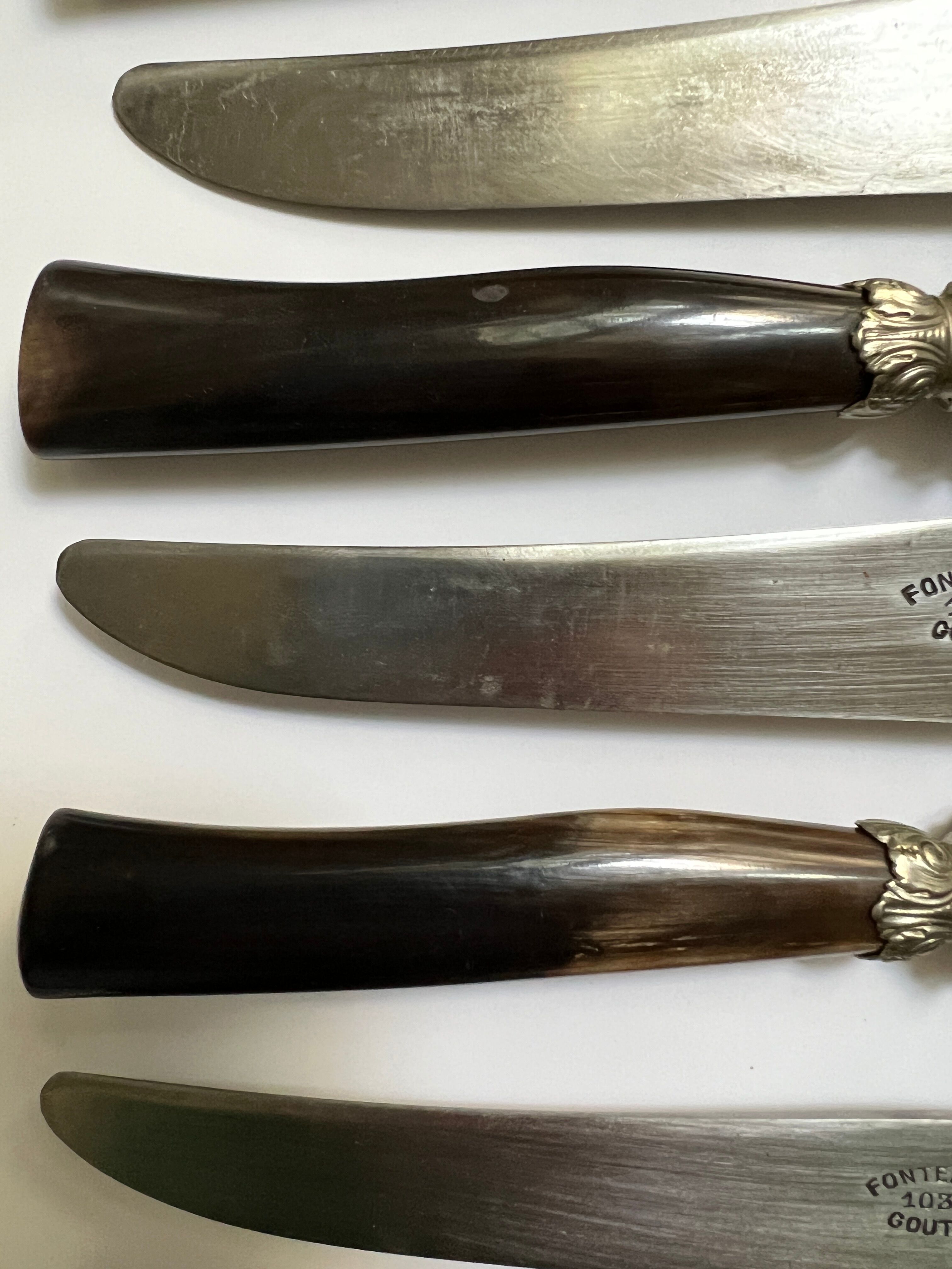 Set of 12 old knives Fontenille Pataud