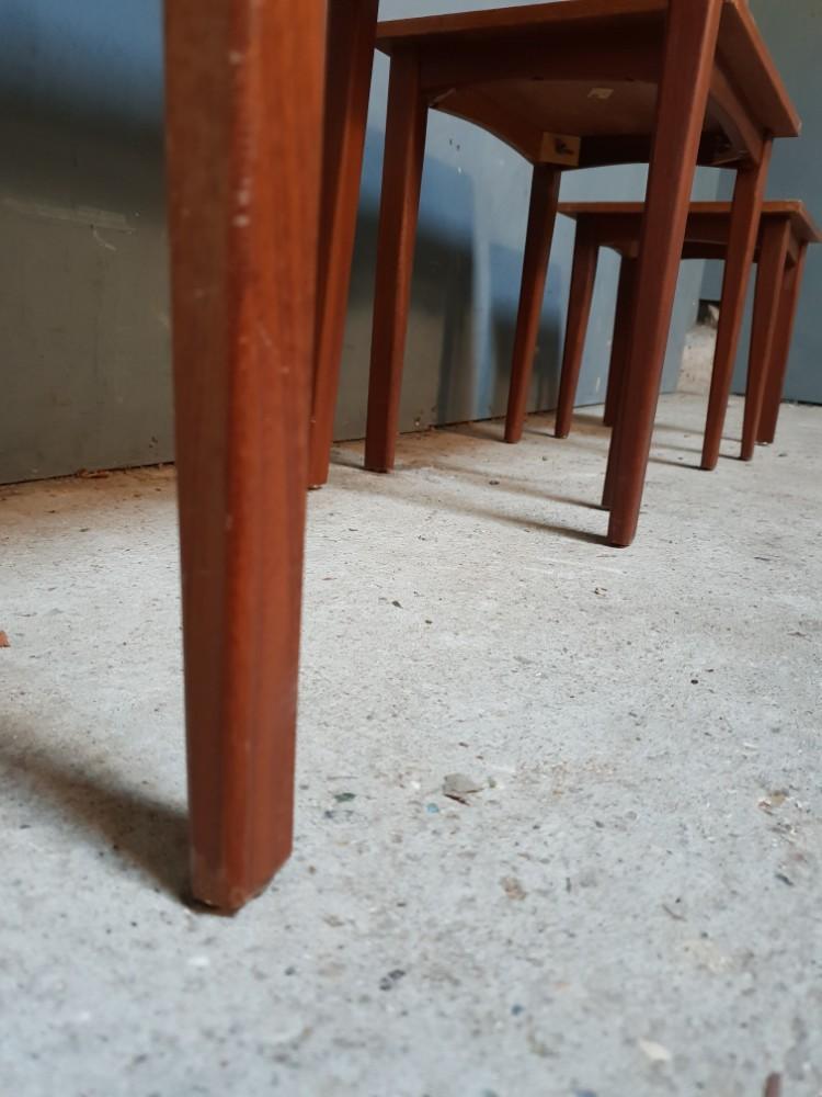 Set of  3 retro teak tables
