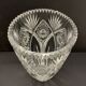 Carved crystal vase