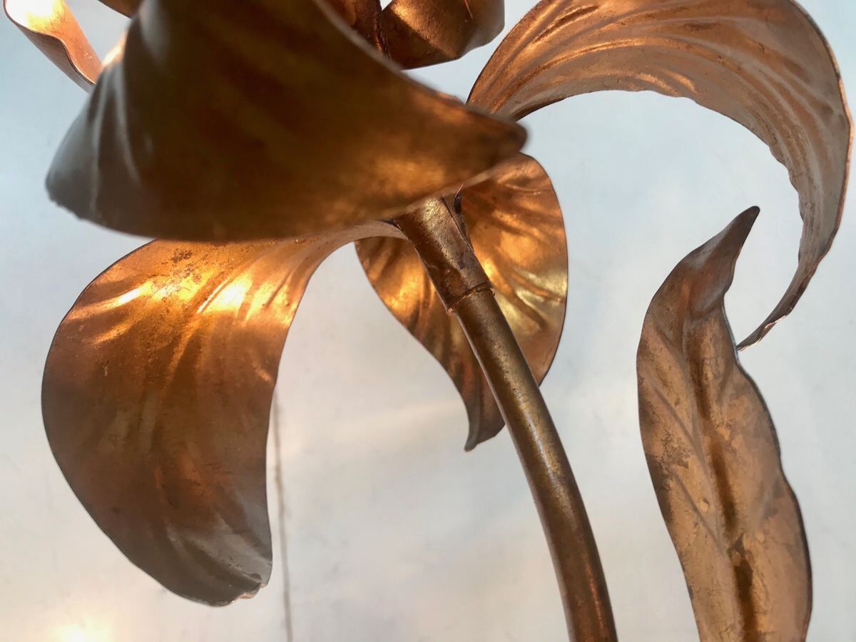 Gilded metal Florentine table or floor lamp by Hans Kögl, 1960s