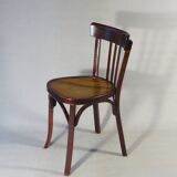 Two Baumann No. 43 bistro chairs from 1950, two-tone