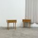Vintage wooden bedside tables.