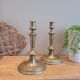 pair of brass candle holders 15