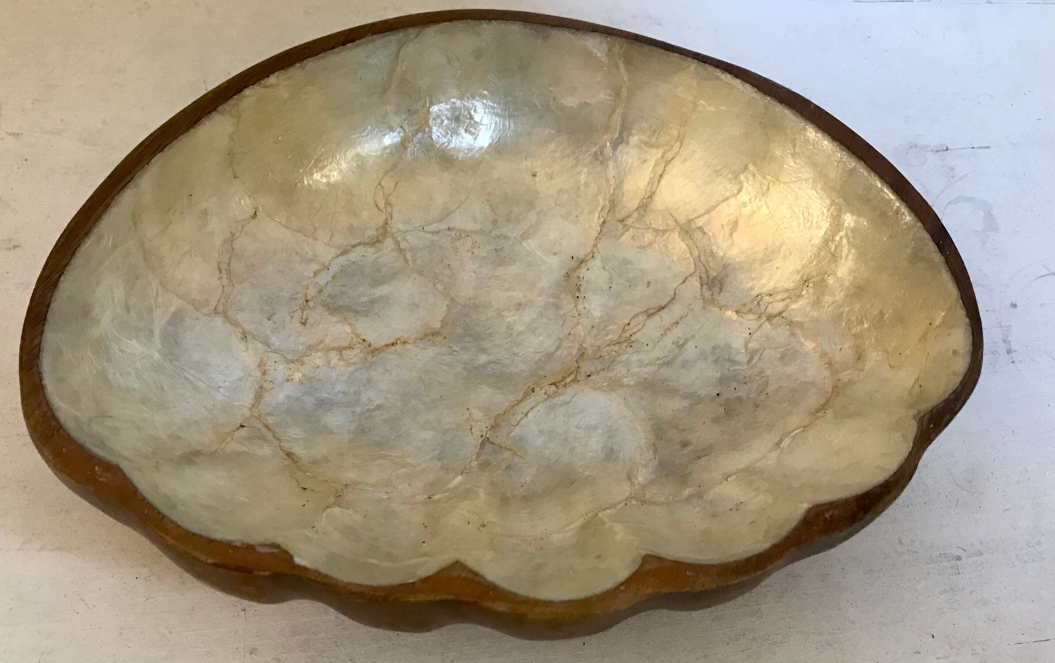 Vintage wood and mother-of-pearl pockets
