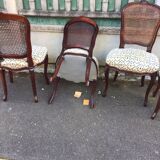 4 Louis XV style chairs with caned backs