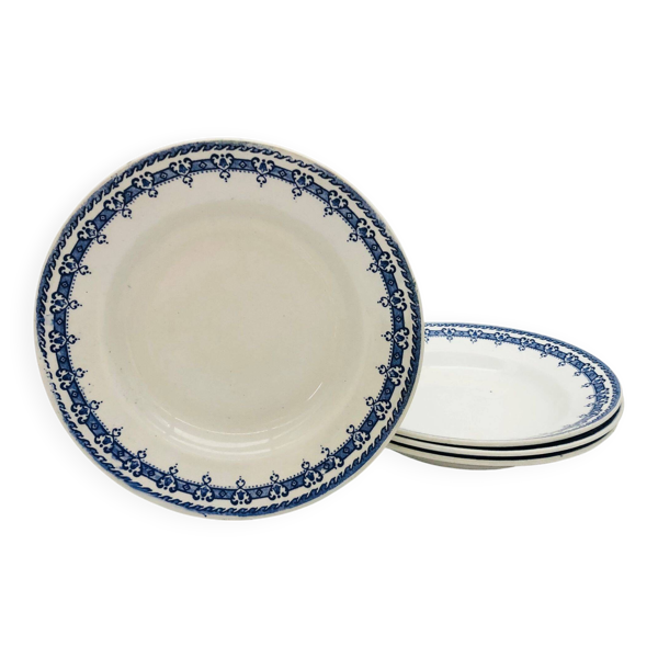 4 Assiettes creuses « Orchies - Nord ». Modèle Mikado.