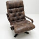 Mid-century leather swivel chair
