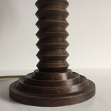 Vintage wood geometric lamp