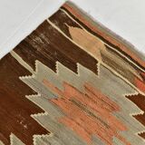 6x12 Brown & Beige Turkish Vintage Kilim Rug, 179x363Cm SK 35163
