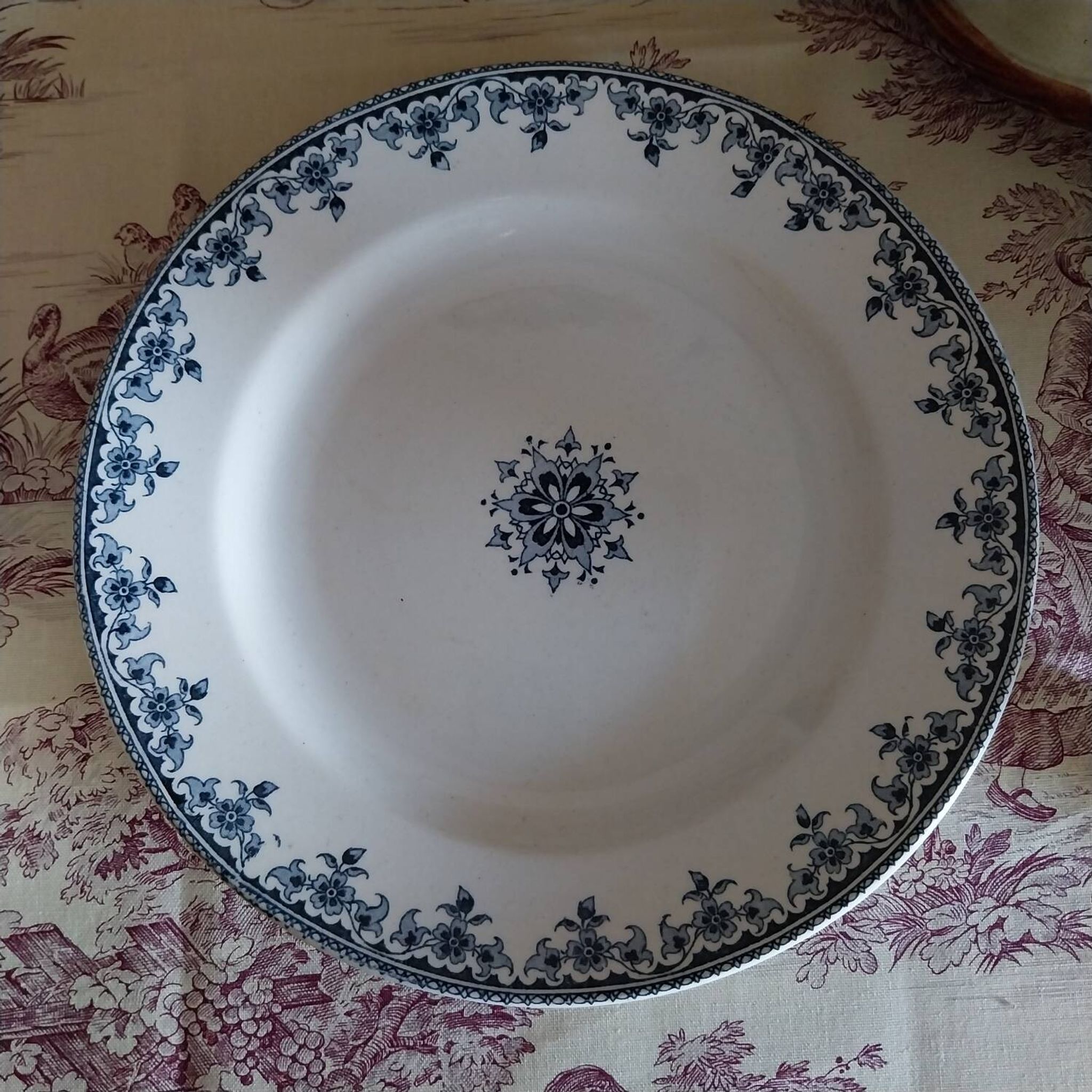 Old flat plates made of ironstone