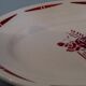 Red roses demi-porcelaine Badonviller plate