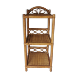 Furniture shelf vintage rattan and bamboo