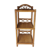 Furniture shelf vintage rattan and bamboo