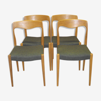 4 chaises scandinave années 60