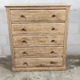 Oak chest of drawers five drawers