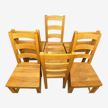 Set of 6 oak chairs