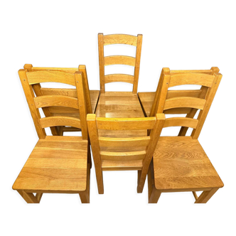 Lot de 6 chaises en chêne