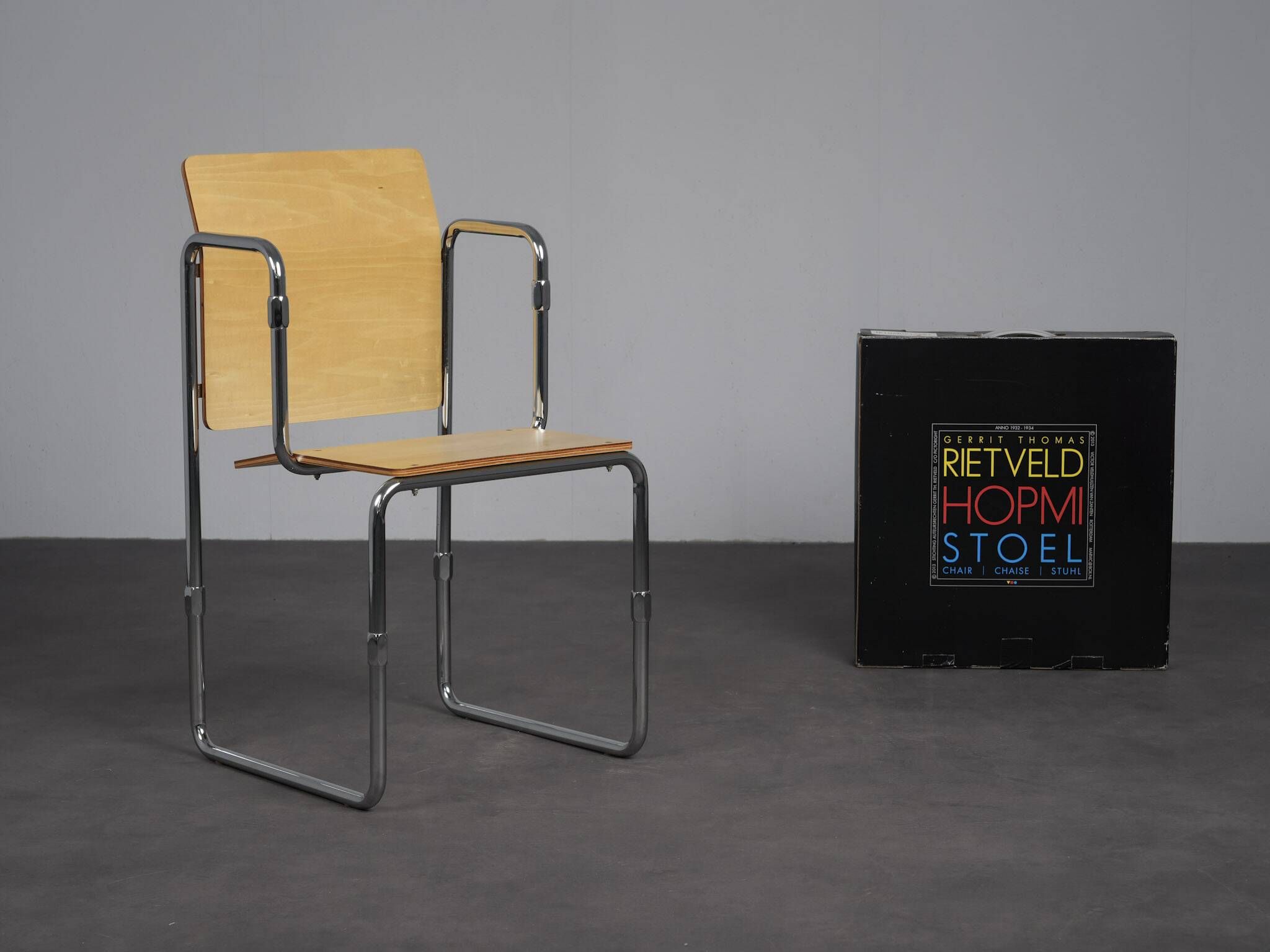 HOPMI chair by Gerrit Rietveld, Netherlands, 2013, limited edition 129/150