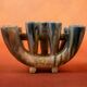 Art Nouveau flower pot in flamed stoneware by Charles Greber