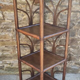High shelf in vintage bamboo and rattan, 60s