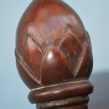 Spiral staircase for library made of mahogany wood