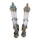 2 brass wall lights