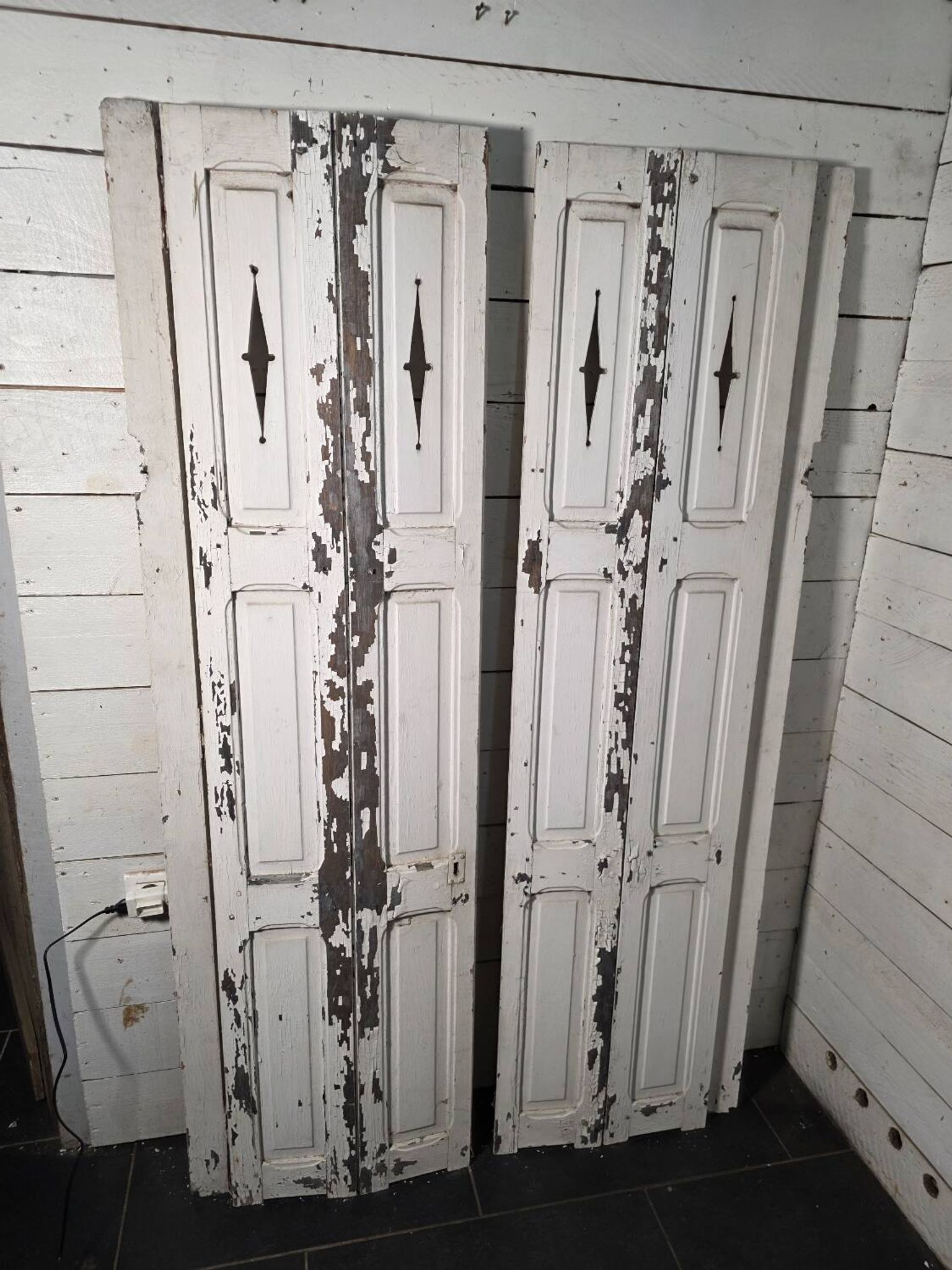 Pair of old shutters