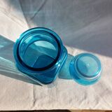 Apothecary bottle airtight blue glass jar