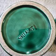 Vintage Vallauris trio of emerald green vases from the 50s/60s.