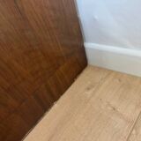 Tall chest of drawers, Art Deco weekly chest in flamed walnut, 1930-1940