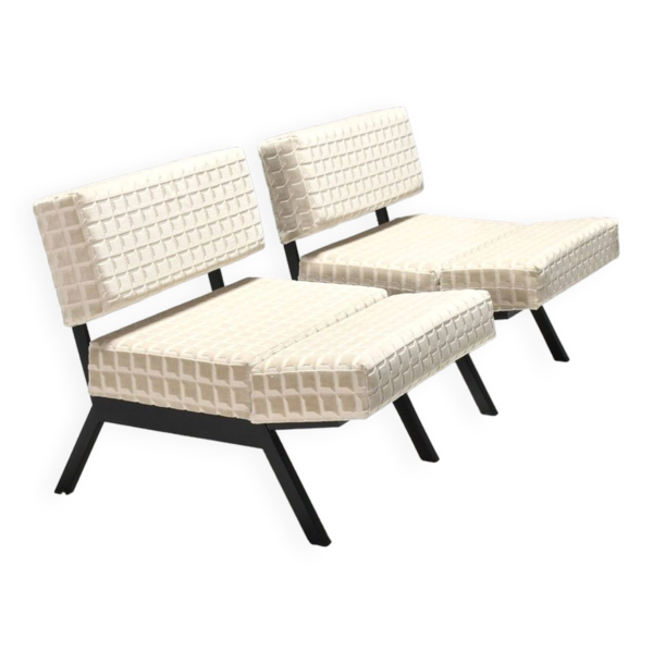 Ensemble italien de fauteuils inclinables ''Panchetto'' par Rito Valla pour IPE, Italie 1960