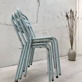 Set of four Tolix T2 chairs, circa 1950.