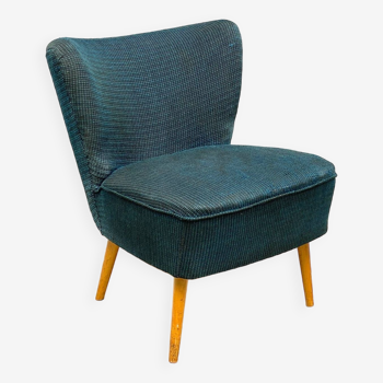 Fauteuil cocktail vintage bleu nuit