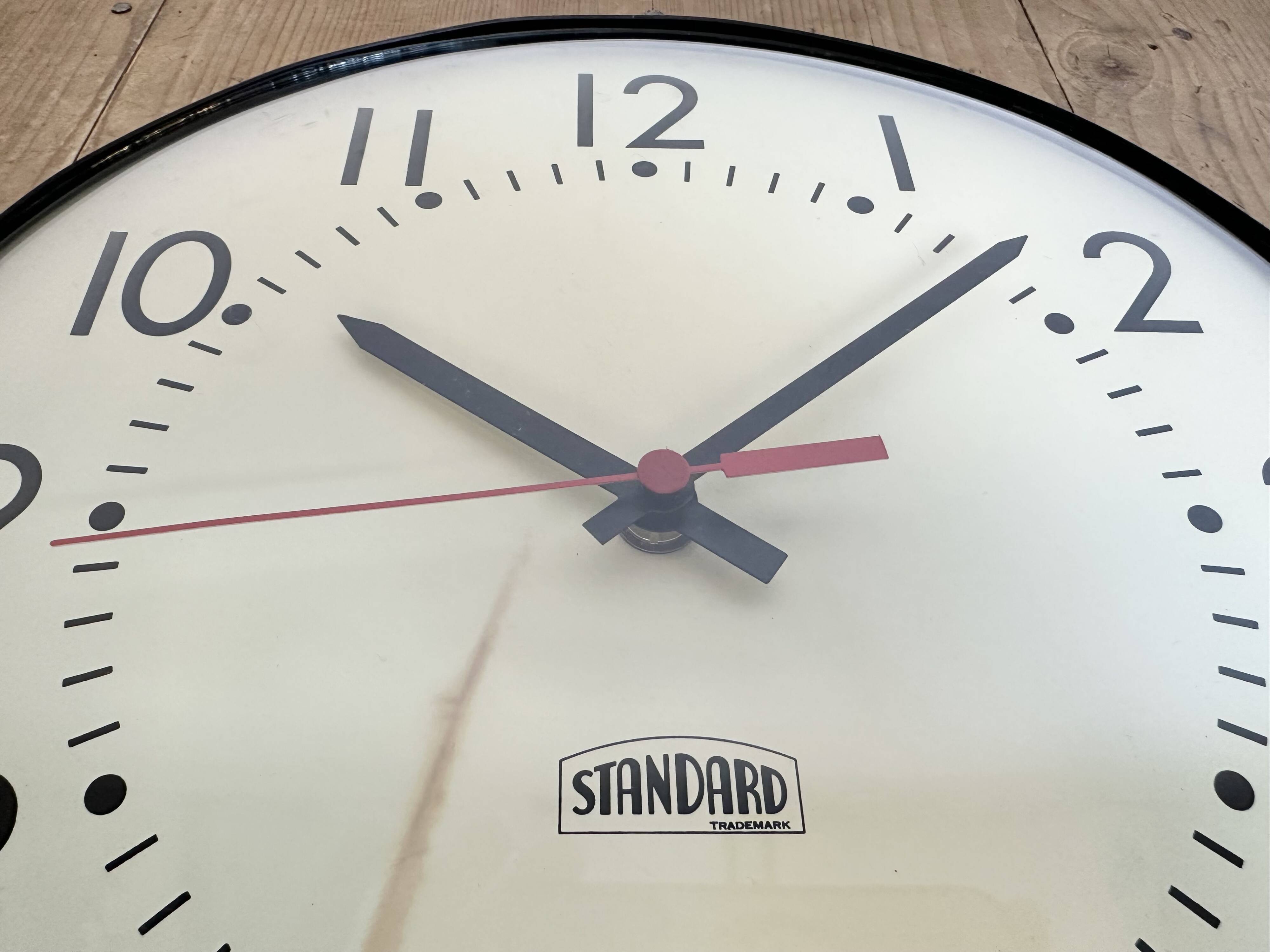 Vintage school wall clock from standard electric, 1980s