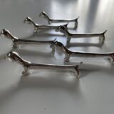 Vintage silver-plated dachshund knife rest