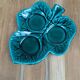 Vintage Vallauris catchall – green enamel leaf model