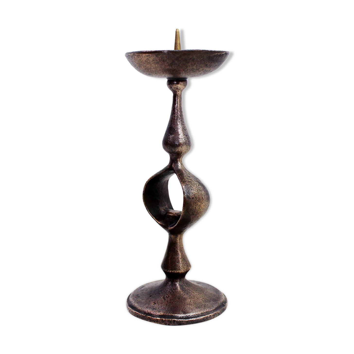 Candlestick spade bronze candle
