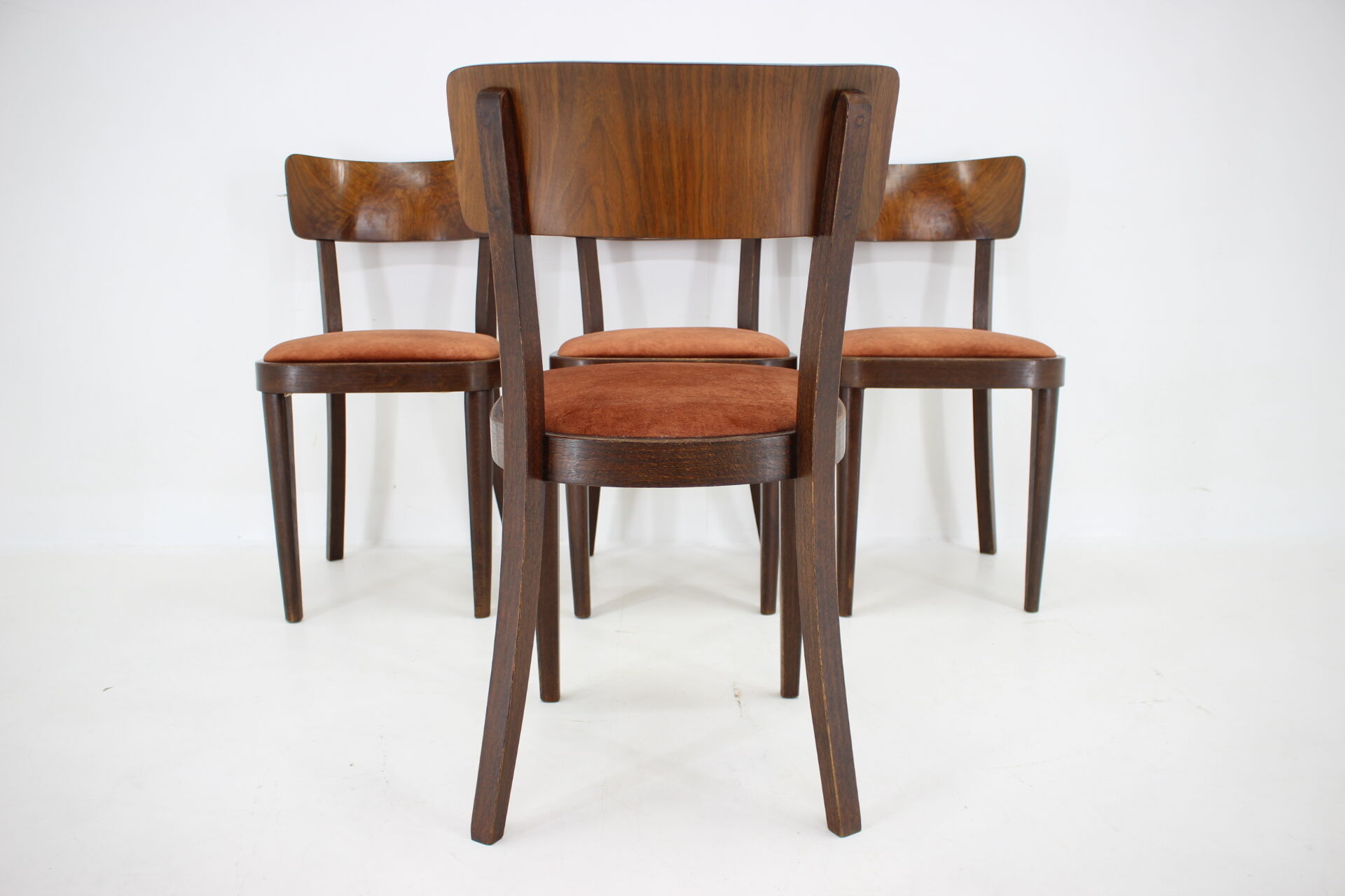 1940s Set of Four Dining Chairs ,Czechoslovakia